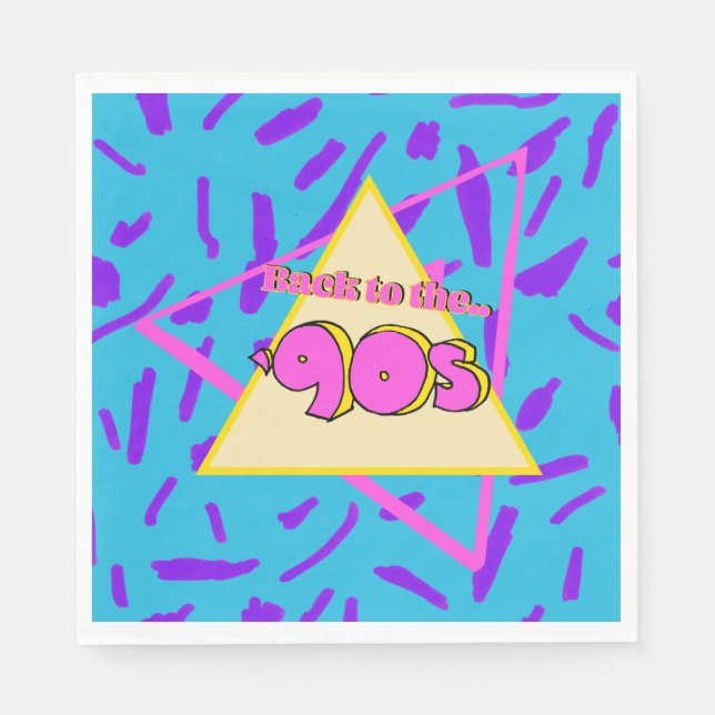 Serviette En Papier Nostalgic 90's Birthday Party (Devant)