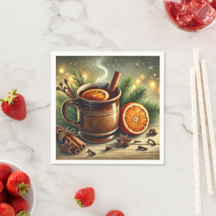 Serviette En Papier Nostalgique Marché de Noël Mulled Wine Découpage