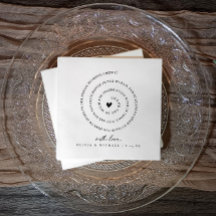 Note d'amour manuscrite Spiral Texte Mariage du co