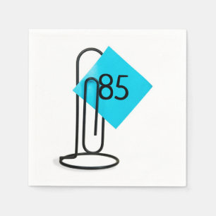 Serviette En Papier Note de rappel du 85e anniversaire sur un clip pap