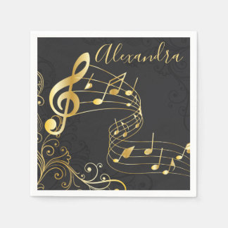 Serviette En Papier Note musicale Design de luxe
