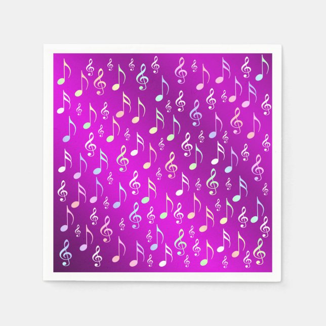 Serviette En Papier note, musique, metal, sheet music, band, clef (Devant)