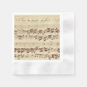 Serviette En Papier Notes de musique ancienne - Feuille de musique Bac