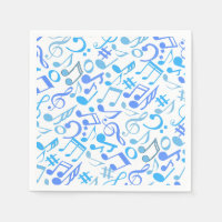 Notes de musique et symboles Motif bleu.b
