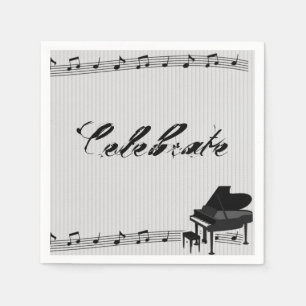 Serviette En Papier Notes musicales serviettes