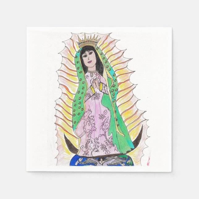 Serviette En Papier Notre-Dame de Guadalupe (Devant)