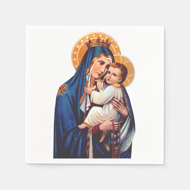 Serviette En Papier Notre-Dame du Mont Carmel (Devant)