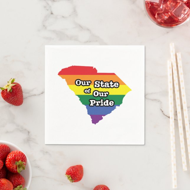 Serviette En Papier Notre état de notre fierté | Caroline du Sud (En situation)