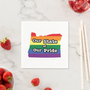 Serviette En Papier Notre état de notre fierté Oregon