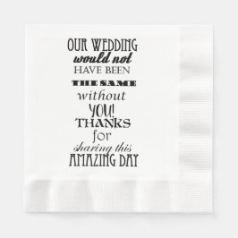 Serviette En Papier Notre Merci Mariage