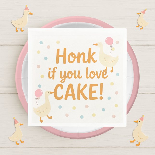 Serviette En Papier Notre Oie Silencieuse Est En Train De Tourner Un | (Créateur téléchargé)