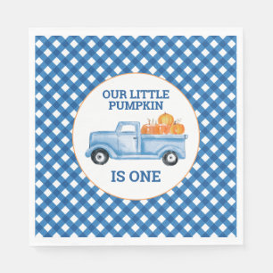 Serviette En Papier Notre petit camion bleu Citrouille premier anniver