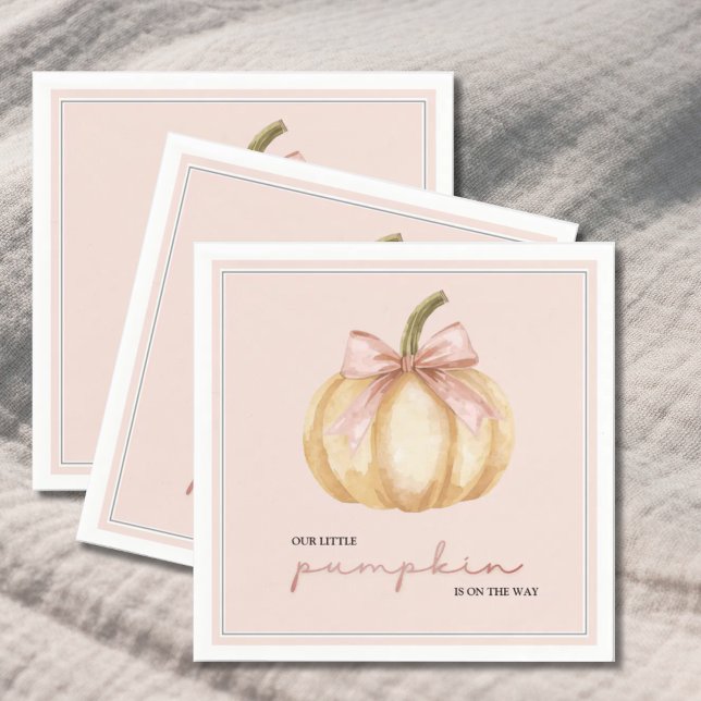 Serviette En Papier Notre petit Citrouille sur le chemin Baby shower d (Créateur téléchargé)