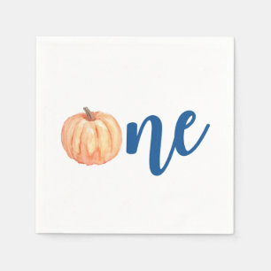 Serviette En Papier Notre petit Citrouille Un bleu premier anniversair