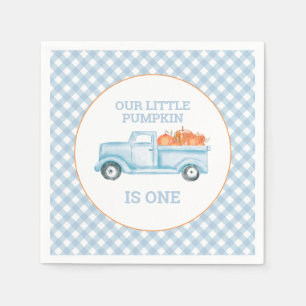 Serviette En Papier Notre petite citrouille camion bleu clair premier 