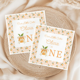 Serviette En Papier Notre petite mignonne a un an, premier anniversair