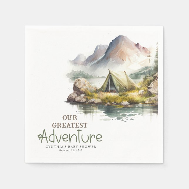 Serviette En Papier Notre plus grande aventure nature sauvage Thème (Devant)