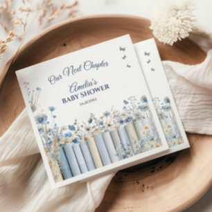 Serviette En Papier Notre prochain chapitre Doux Azure Literary Bloom