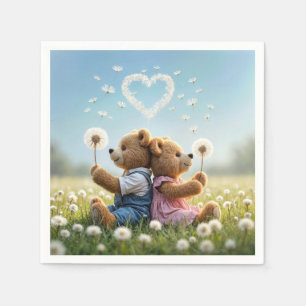 Serviette En Papier Nounours au coeur de Dandelion