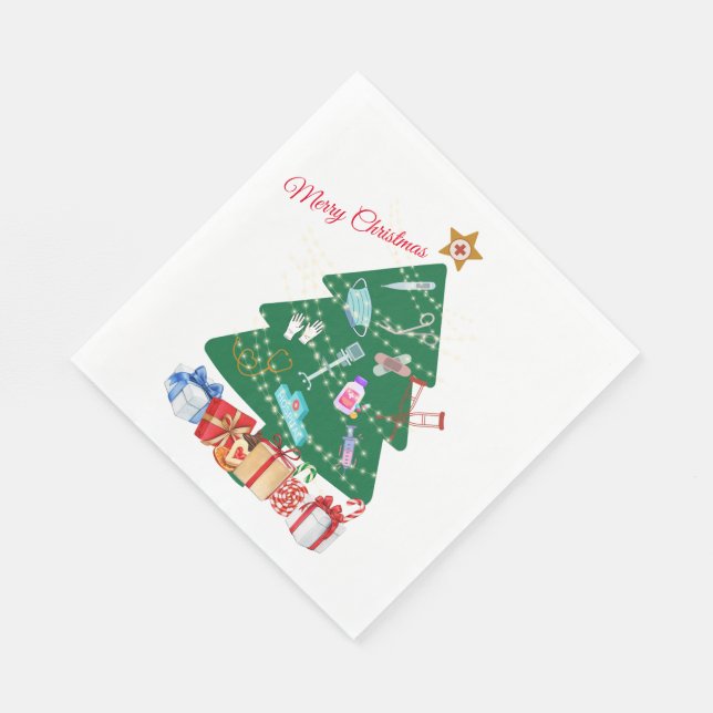 Serviette En Papier Nourrissons Joyeux Noël (Coin)