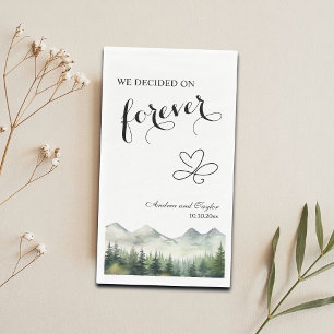 Serviette En Papier Nous avons choisi Forever Elegant Mariage