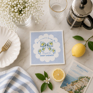 Serviette En Papier Nous avons hâte de vous presser Baby Shower Ruban 