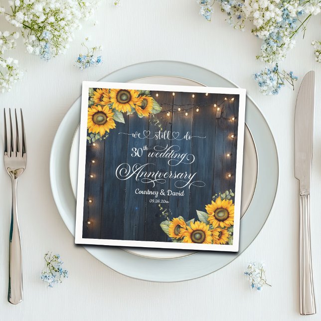 Serviette En Papier Nous Faisons Encore 30ème Anniversaire Mariage Lum (Créateur téléchargé)