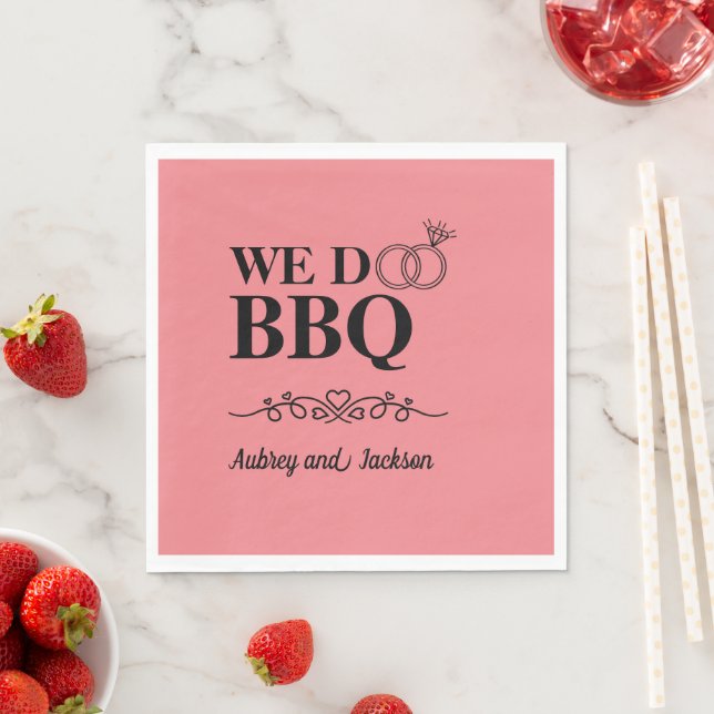 Serviette En Papier Nous faisons Fiançailles BBQ (En situation)