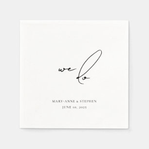 Serviette En Papier Nous faisons Modern Script Fiançailles mariage fêt