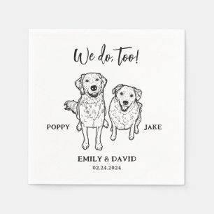 Serviette En Papier Nous faisons trop Golden Retriever Sketch Chien Ma
