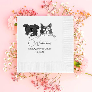 Serviette En Papier Nous Faisons Trop Noir Et Blanc Chien Personnalisé