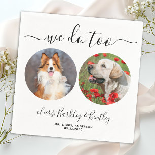 Serviette En Papier Nous faisons trop personnalisé 2 Photo Pet Mariage