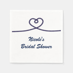 Serviette En Papier Nous lions le noeud de la plage nautique Mariage