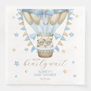 Serviette En Papier Nous Pouvons à Peine Attendre Jumeaux Garçon Baby