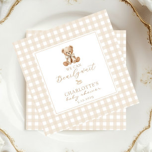 Serviette En Papier Nous pouvons à peine attendre Ourson neutre Baby s