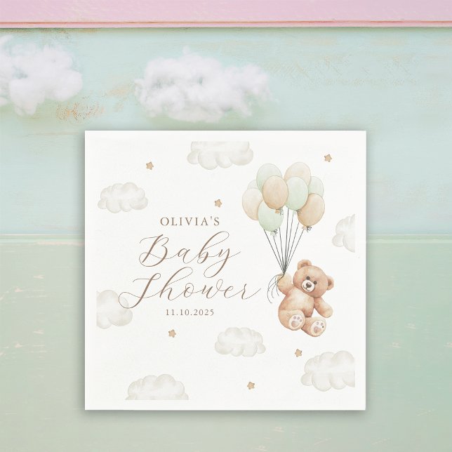 Serviette En Papier Nous pouvons attendre un Baby shower neutre pour l (Créateur téléchargé)