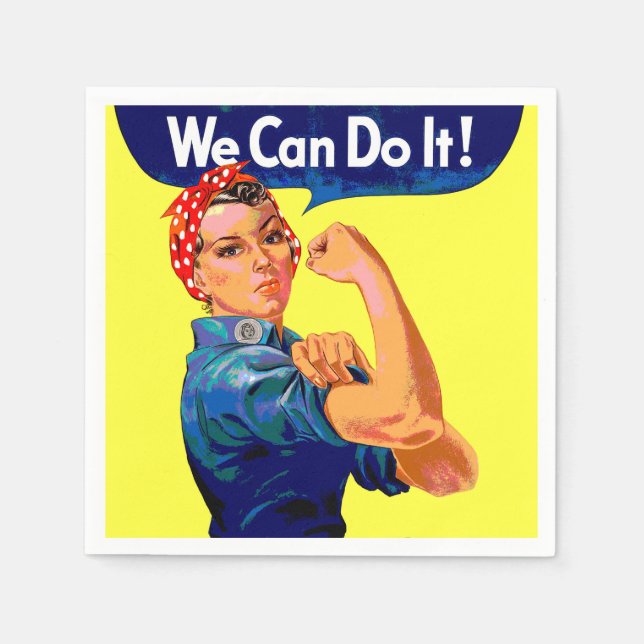 Serviette En Papier Nous Pouvons Le Faire - Motivation Pop Art (Devant)