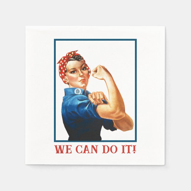 Serviette En Papier Nous Pouvons Le Faire Rosie Riveter Femmes Power 2 (Devant)