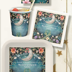 Serviette En Papier Nous sommes au-dessus de la lune Fille Florale Bab