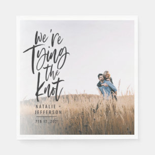 Serviette En Papier Nous sommes en train de lier la partie fiançale du