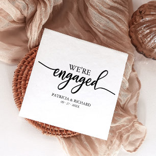 Serviette En Papier Nous sommes engagés Black and White Engagement Par