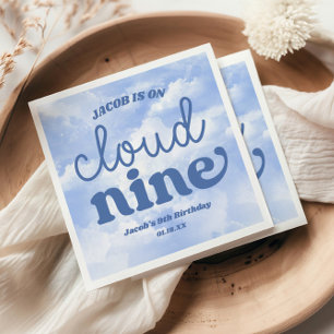 Serviette En Papier Nous sommes sur la fête d'anniversaire bleu Cloud 