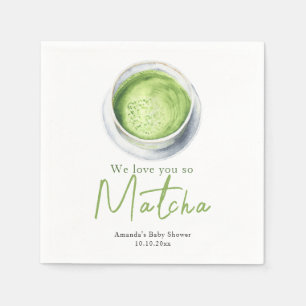 Serviette En Papier Nous t'aimons tellement Matcha Baby Shower
