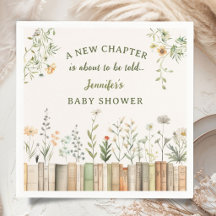 Nouveau Chapitre Baby Shower Fleur Sauvage Genre N
