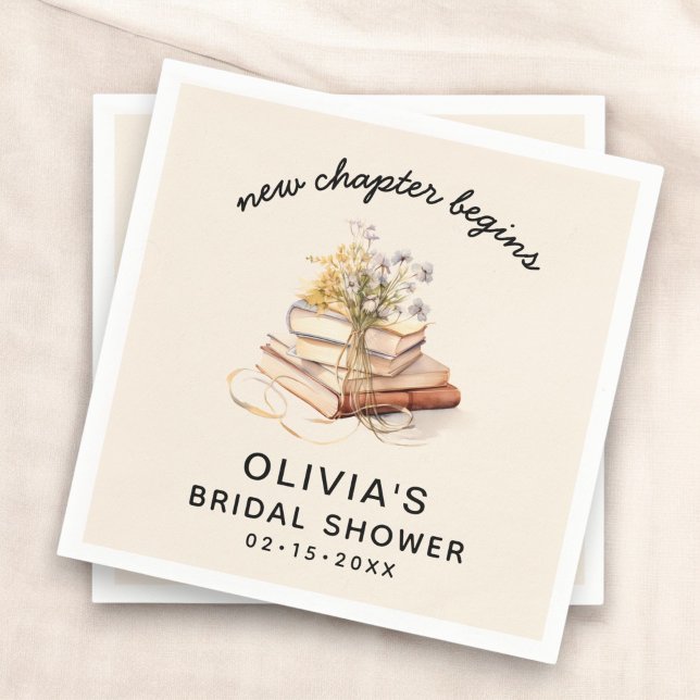 Serviette En Papier Nouveau Chapitre Commence Baby Shower  (Créateur téléchargé)