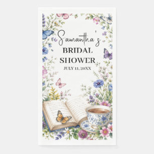 Serviette En Papier Nouveau Chapitre Livre Papillon Floral Baby Shower
