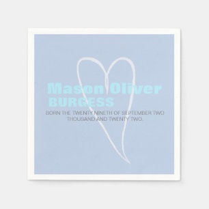 Serviette En Papier Nouveau Coeur bébé garçon