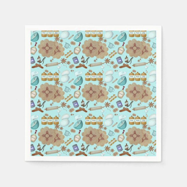 Serviette En Papier Nouveau-Mexique Biscochito Cookies Zia Sun (Devant)