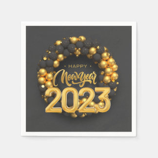 Serviette En Papier Nouvel An 2023, veille !
