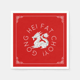 Serviette En Papier Nouvel An chinois Origami Dragon Naples